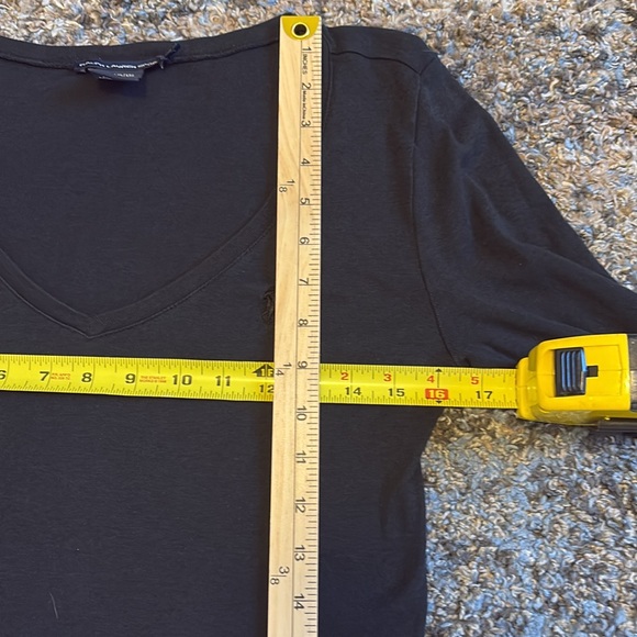 Ralph Lauren Sport Black V-Neck Long Sleeve Top SZ: L. EUC - Picture 5 of 5